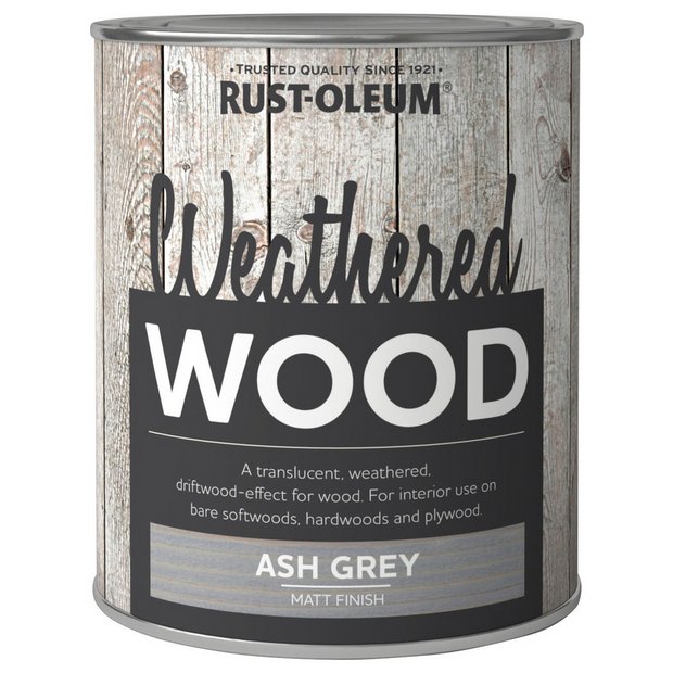 Rust-Oleum Weathered Wood Paint Ash Grey 750ml, imported from the UK