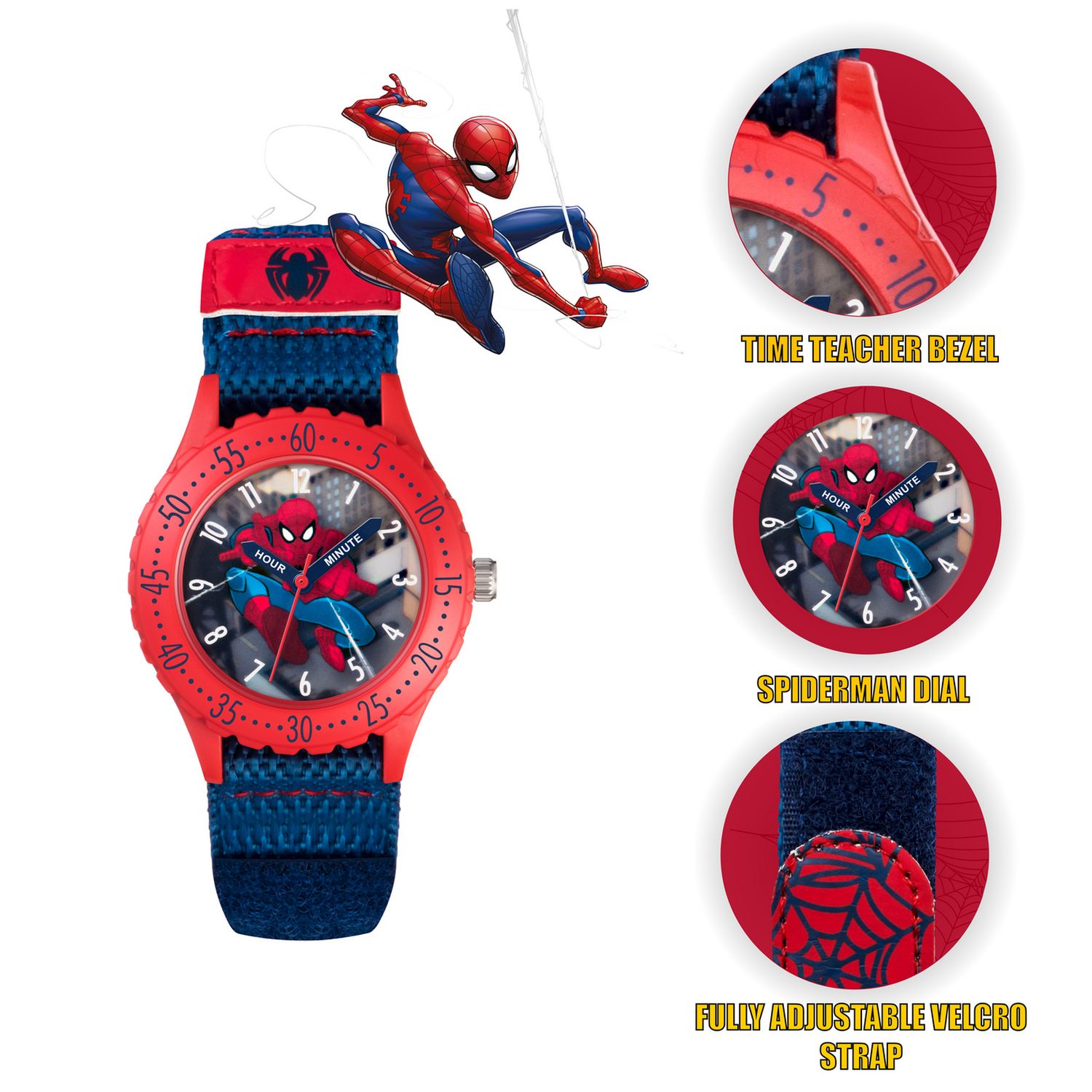 Marvel Spider-Man kids watch blue dial 39mm, imported from the UK