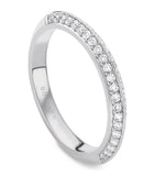 Boodles platinum diamond petal wedding ring, imported from the UK