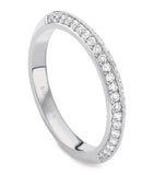 Boodles platinum diamond petal wedding ring, imported from the UK
