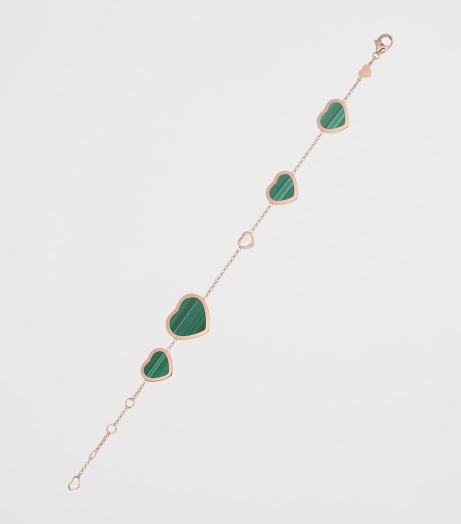 Chopard Happy Hearts bracelet rose gold malachite diamond, UK version