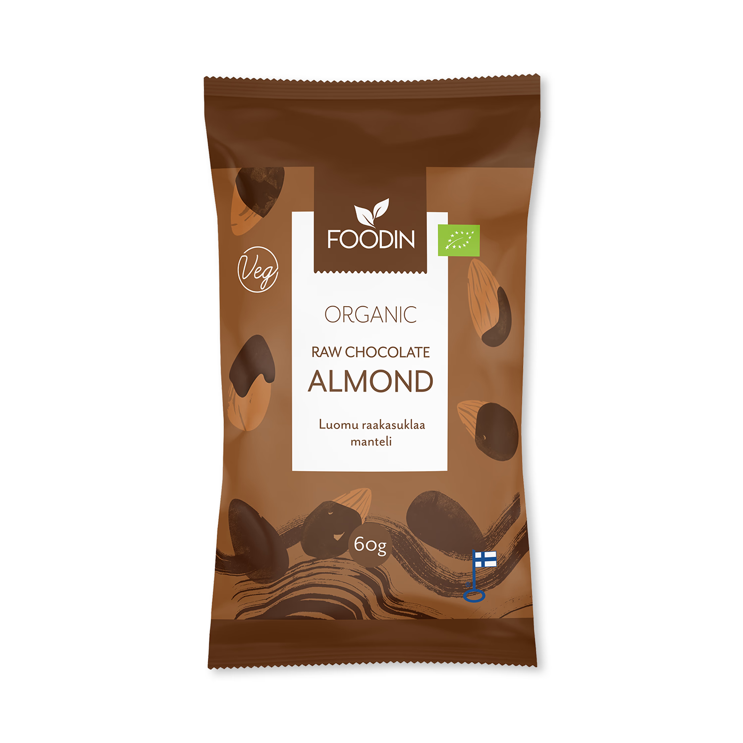 Organic raw chocolate coated almonds multipack 480g - British product