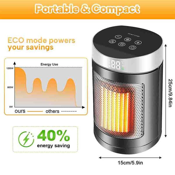 Leaper electric heater with remote control compact, UK version