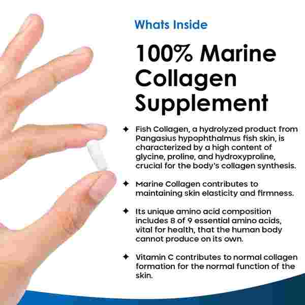 Super Collagen Capsules 100% Marine Collagen 1470mg Type 1 GOODS Superdrug   