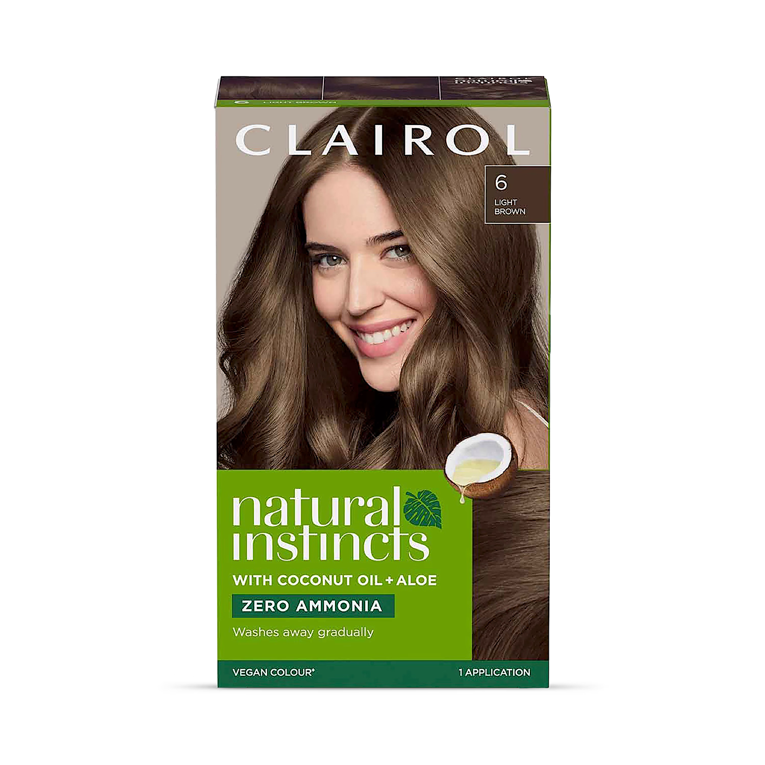 Clairol Natural Instincts Light Brown 6 hair dye - British product