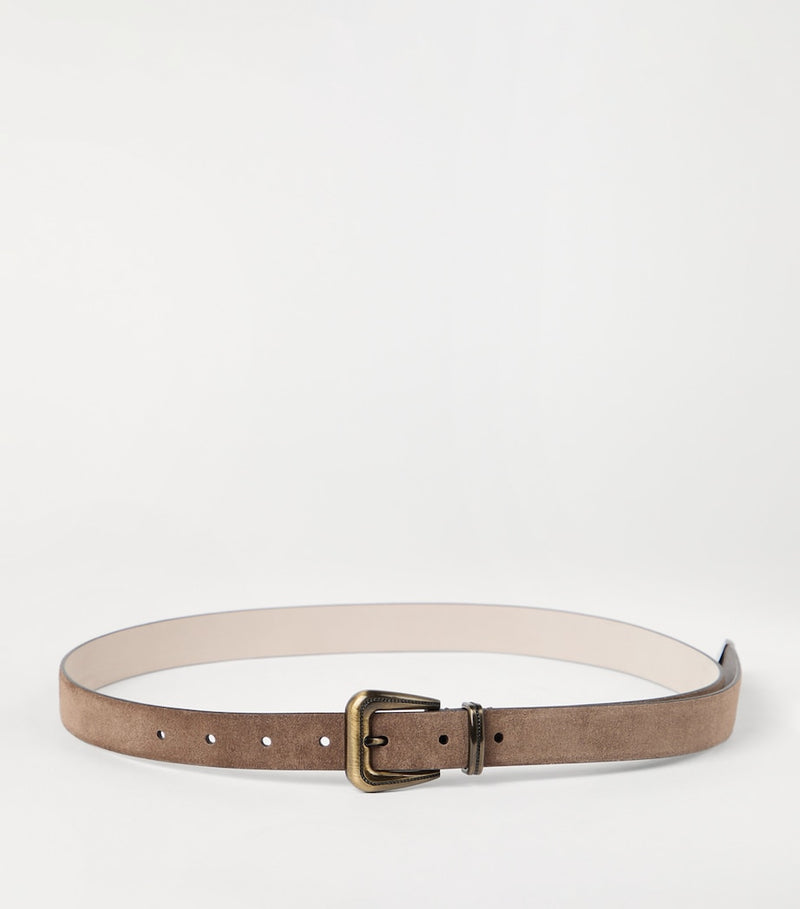 Brunello Cucinelli suede belt, imported from the UK