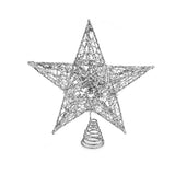 Livingandhome star sequins Christmas tree topper small (British brand)