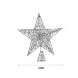 Livingandhome star sequins Christmas tree topper small (British brand)