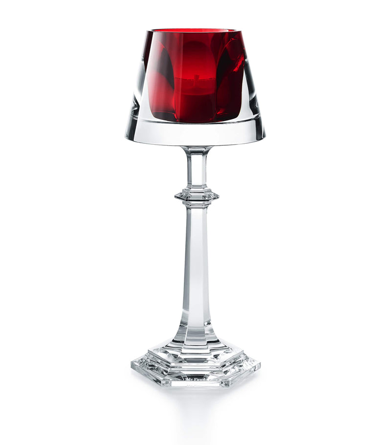 Baccarat Harcourt My Fire Red crystal candlestick - British product
