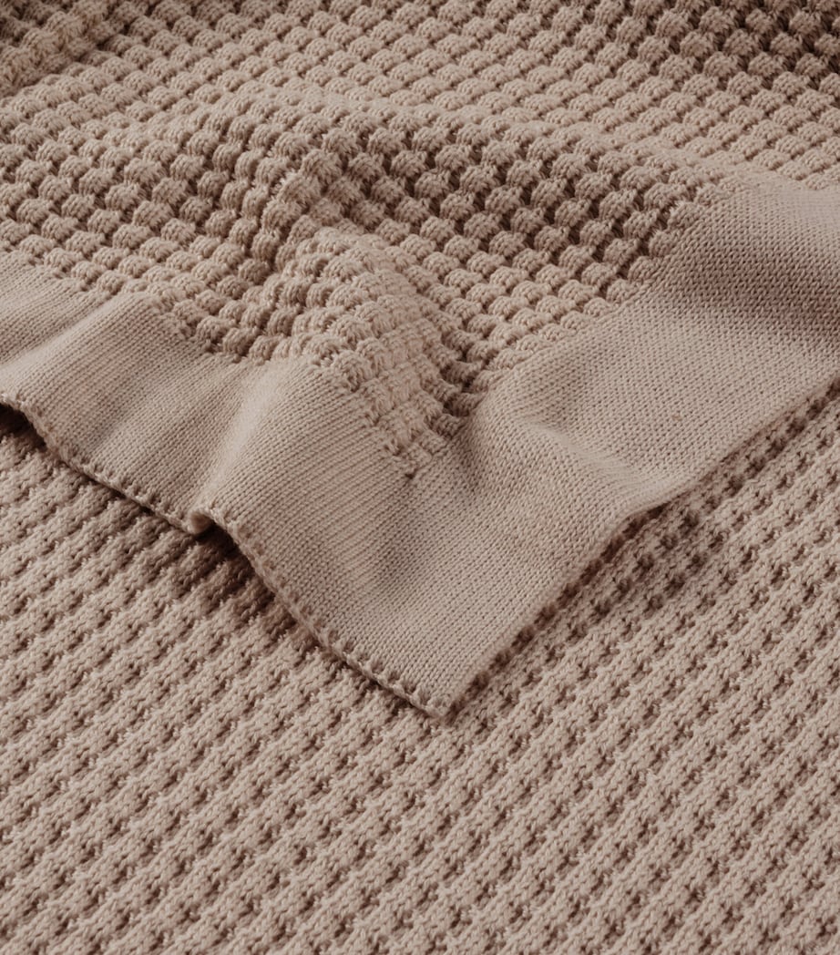 Hamam cotton knitted throw 130x180cm - British product