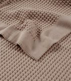 Hamam cotton knitted throw 130x180cm - British product