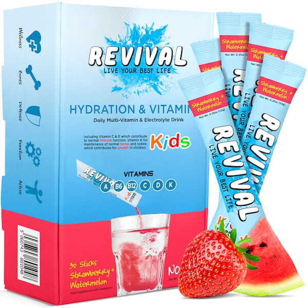 Revival Kids multi-vitamin electrolyte drink 30 pack - British product