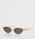 Cartier cat-eye sunglasses with gold-tone metal frames - British product