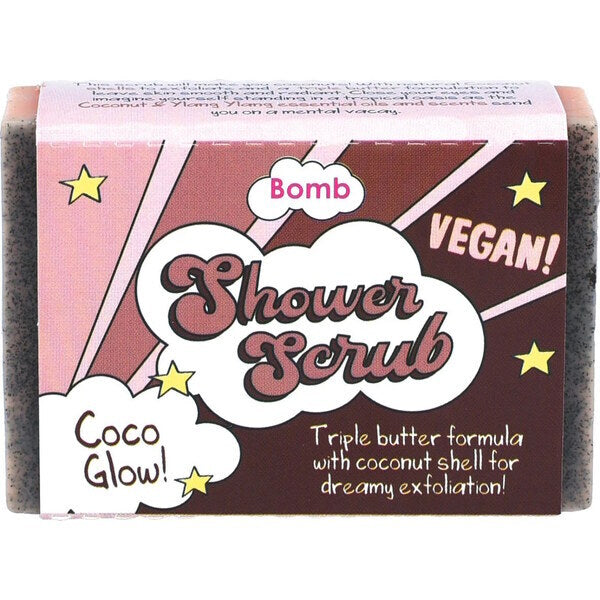 Bomb Cosmetics Shower Soap Scrub Coco Glow Bar - British product
