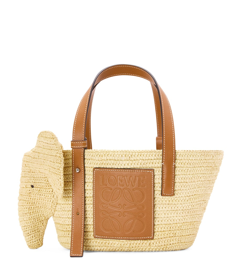 LOEWE small woven elephant basket tote bag, UK version