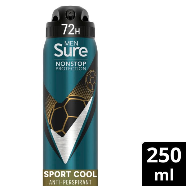 Sure Men Antiperspirant Deo Aerosol Nonstop Sport Cool 250ml GOODS Superdrug   