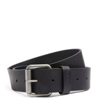 Barbour leather belt with matte finish, 4cm width (British brand)