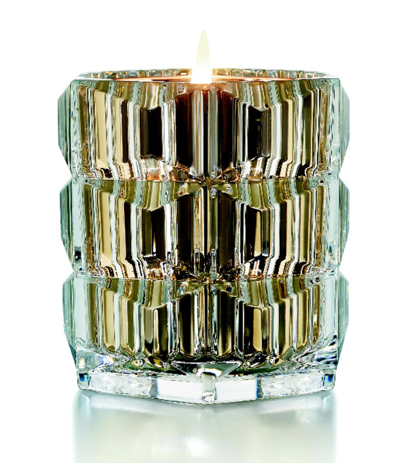 Baccarat Rouge 540 candle and votive set with geometric crystal design - British product