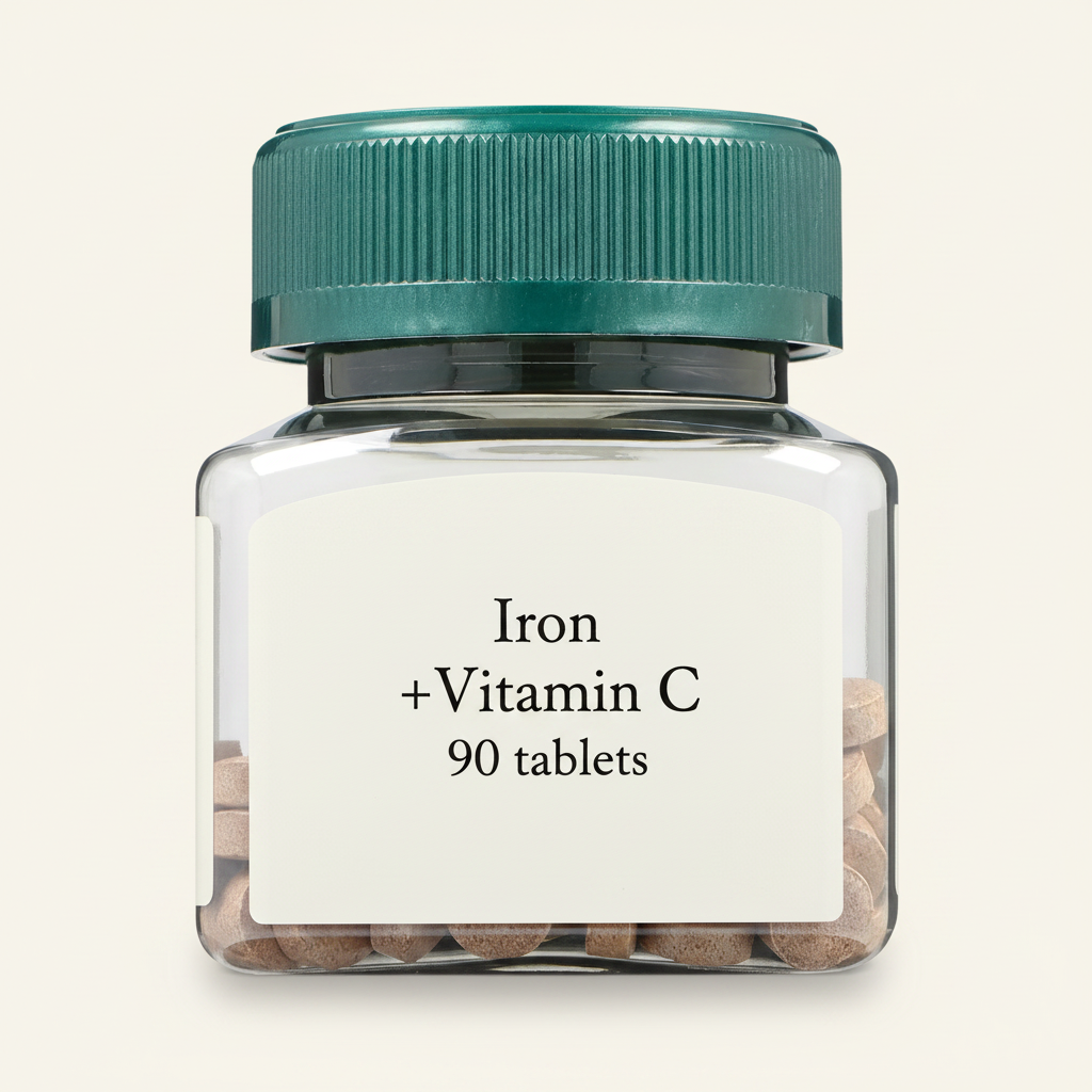 Holland & Barrett Iron and Vitamin C Tablets 14mg 90 Pack, UK version