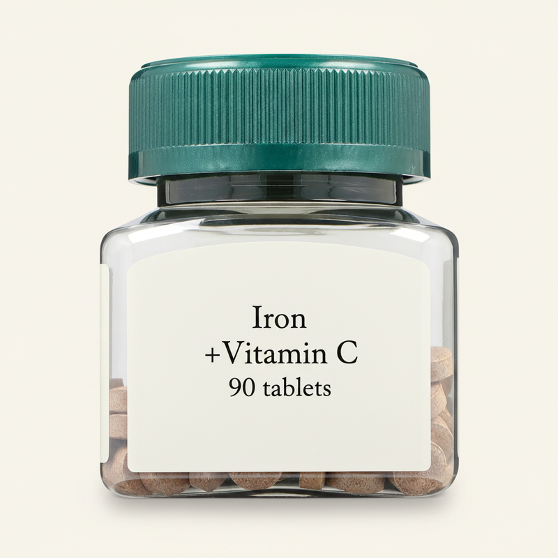 Holland & Barrett Iron and Vitamin C Tablets 14mg 90 Pack, UK version