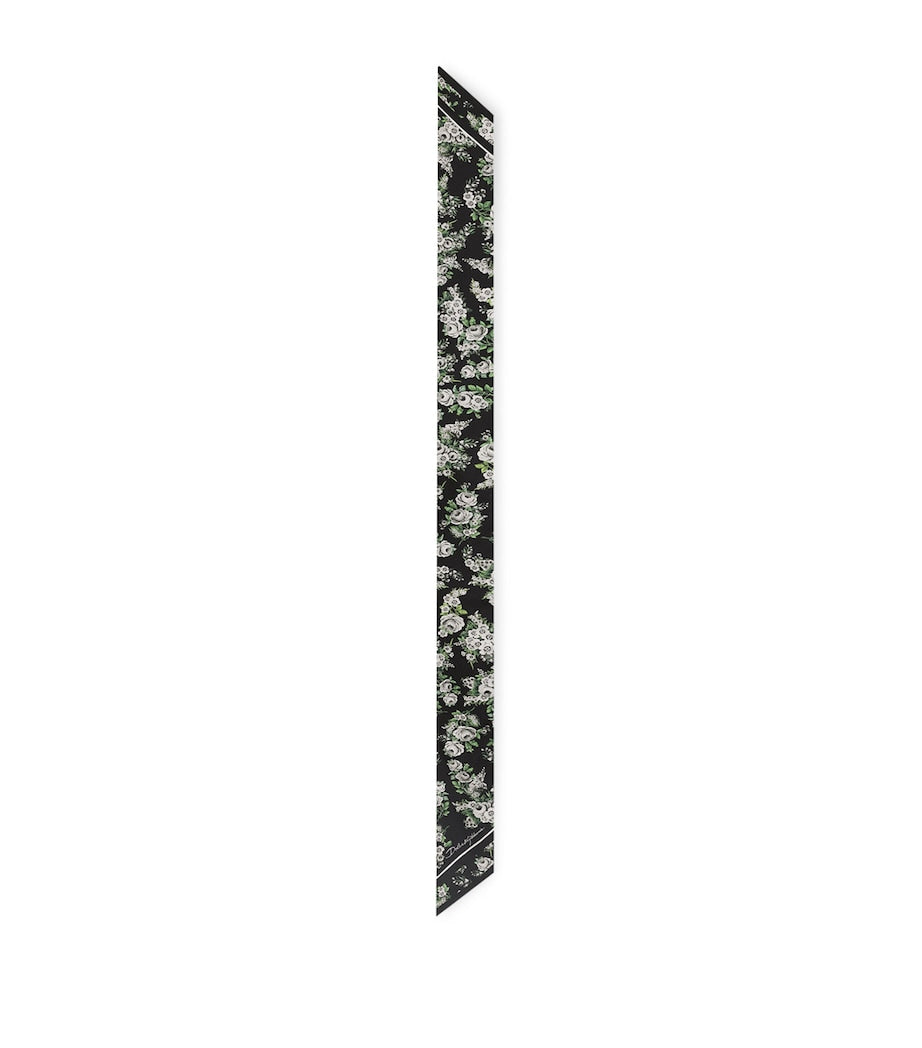 Dolce&Gabbana silk floral skinny scarf, imported from the UK