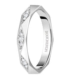 Boucheron platinum diamond Facette wedding band ring UK version