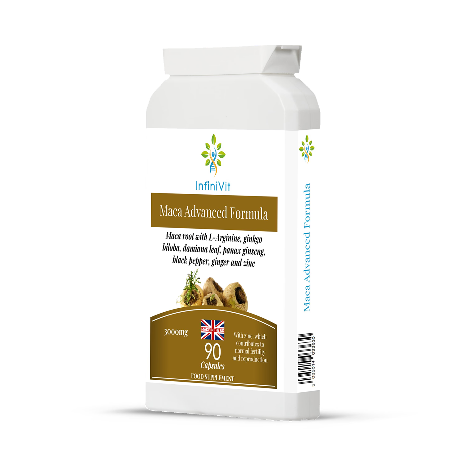 InfiniVit maca advanced formula supplement 90 capsules, UK version