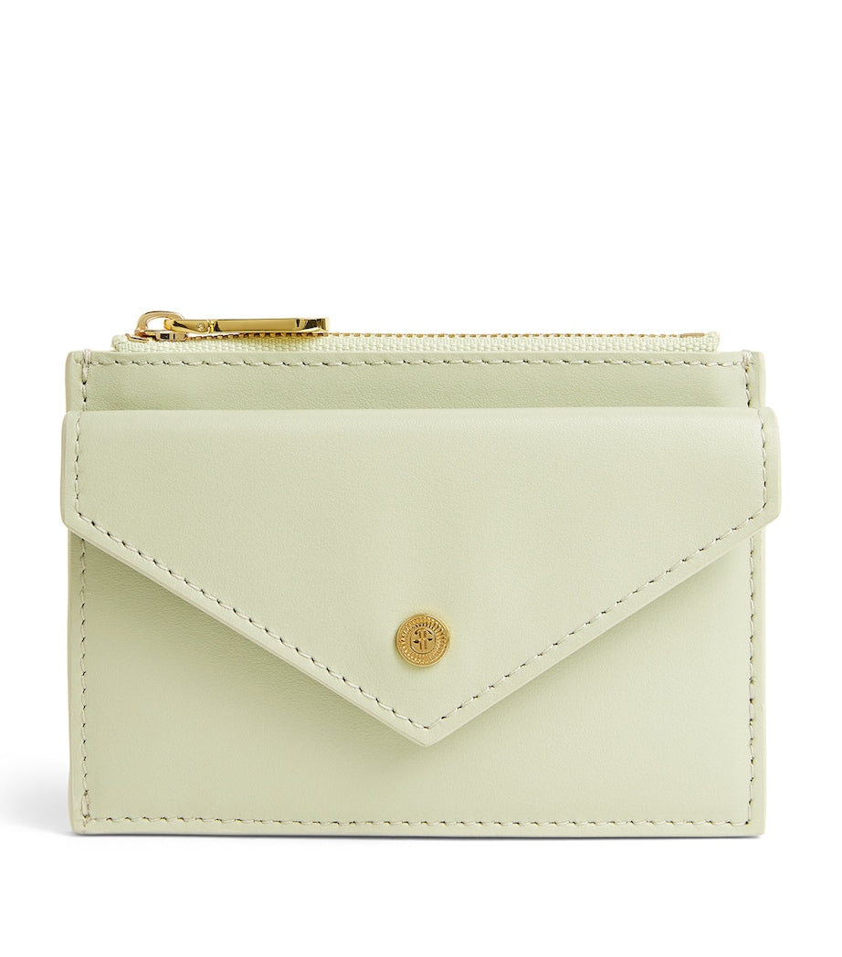 Harrods leather zip-up card holder Italian leather - British product