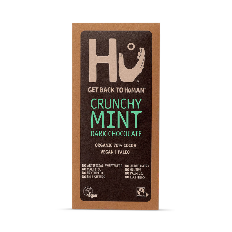 Hu Crunchy Mint Dark Chocolate Bar 60g Organic, UK version