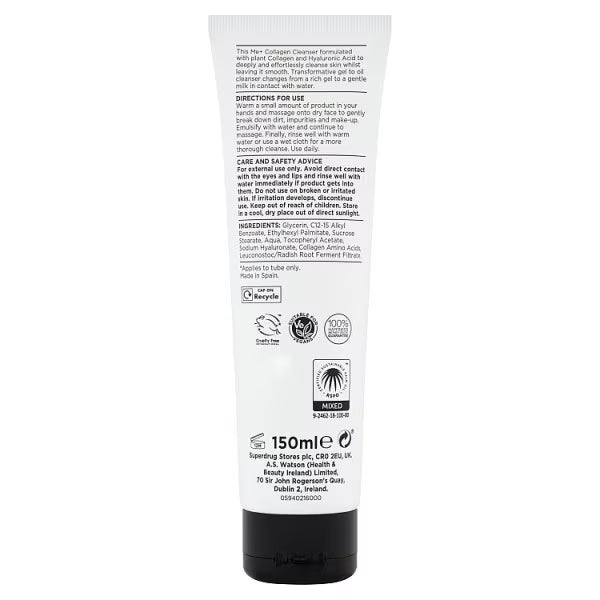 Me+ Gel To Oil Collagen Cleanser Face 150ml, imported from the UK