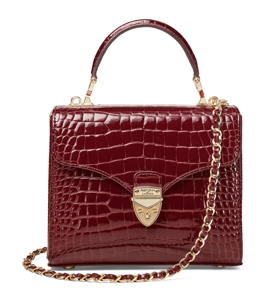 Aspinal of London Midi Mayfair top-handle bag, imported from the UK