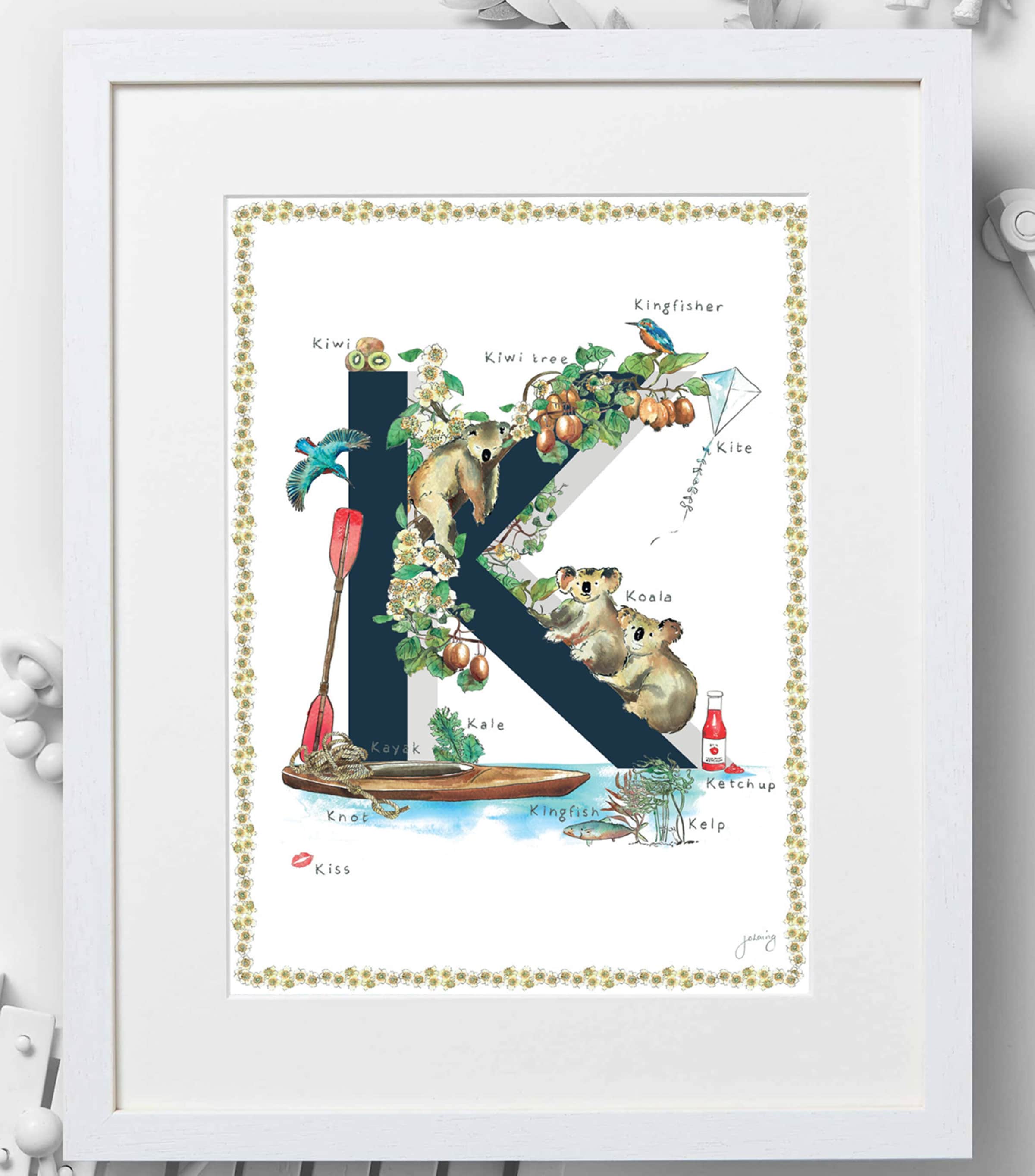 Jo Laing A4 letter print, UK version