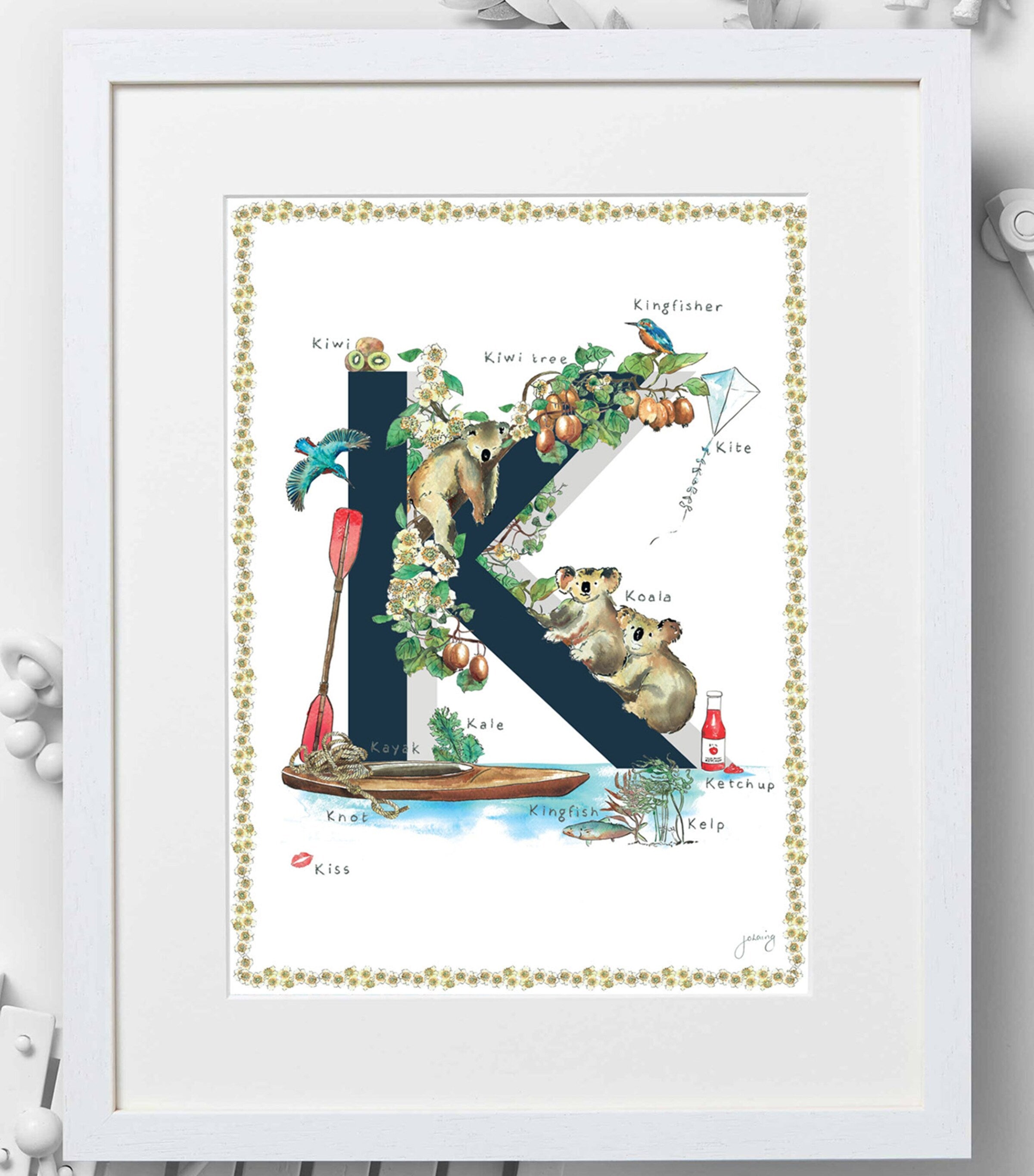 Jo Laing A4 letter print, UK version
