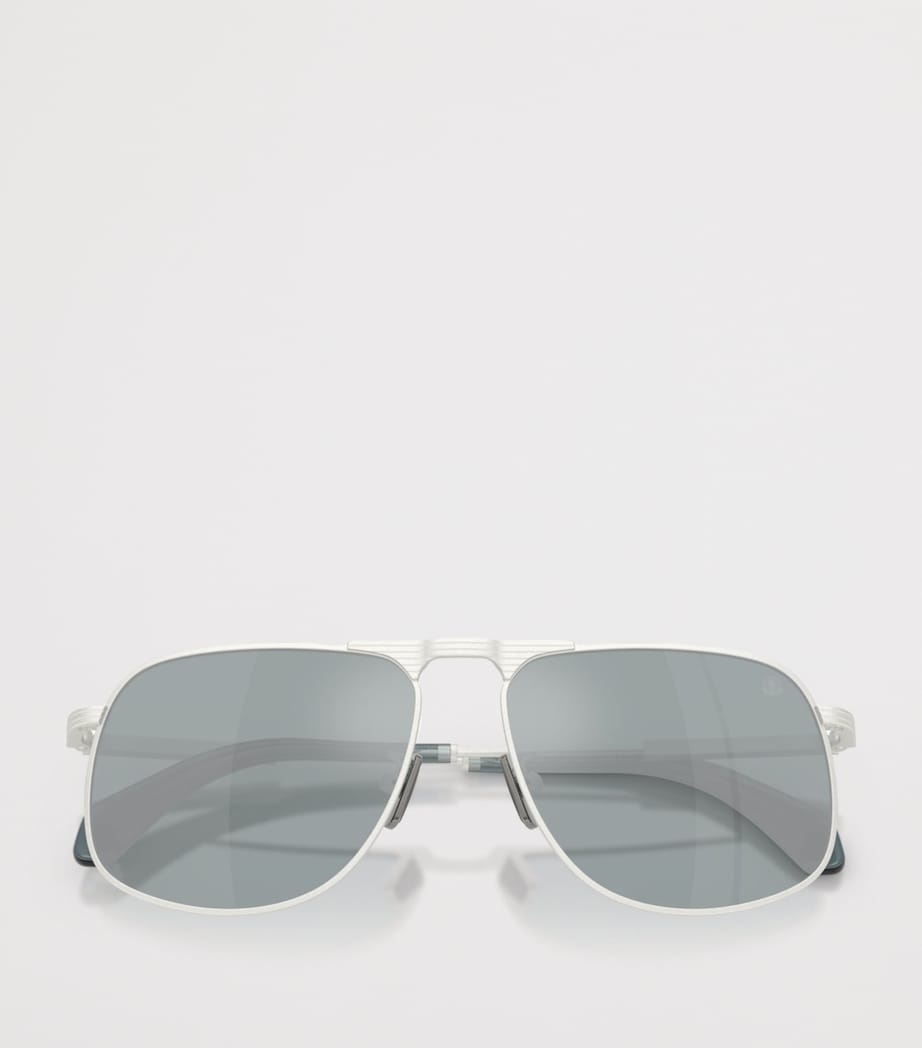 Moncler Vitessa pilot sunglasses metal frame (British brand)