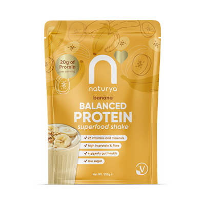 Holland & Barrett Naturya Balanced Protein Superfood Shake Banana 550g- Buy online at McGrocer