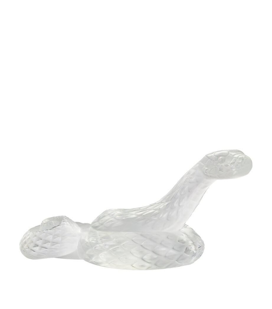 Lalique crystal snake sculpture, UK version