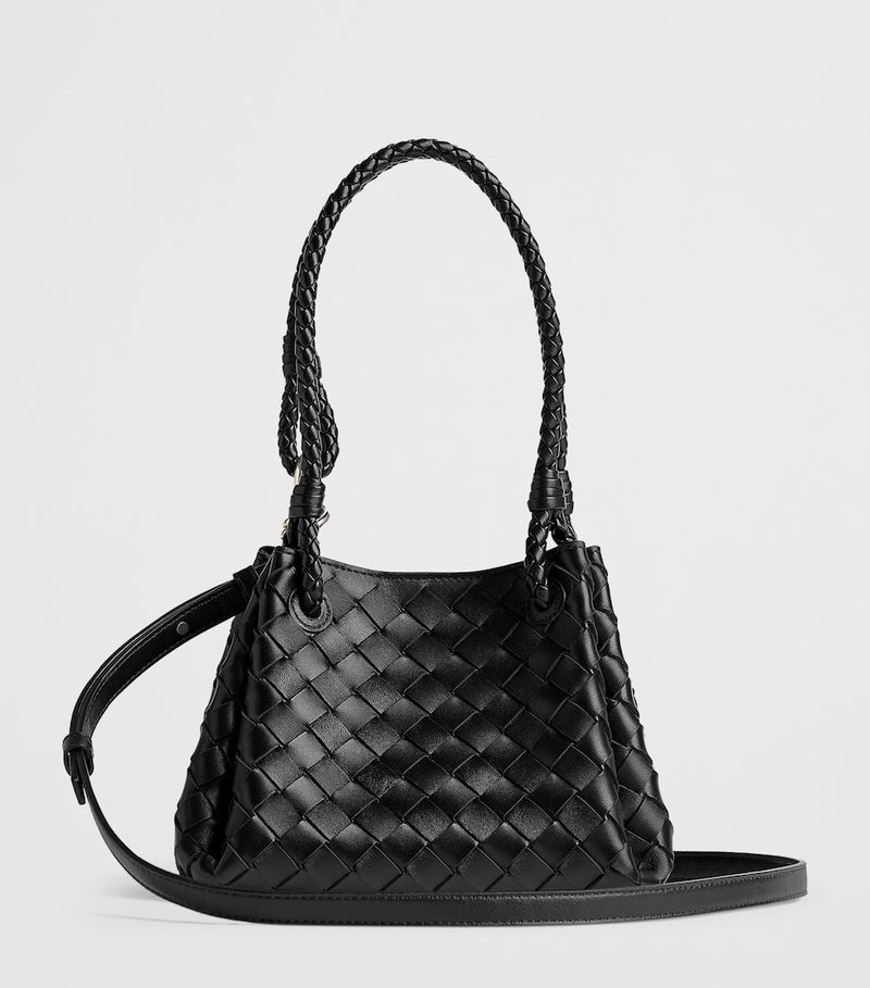 Bottega Veneta small leather parachute shoulder bag - British product