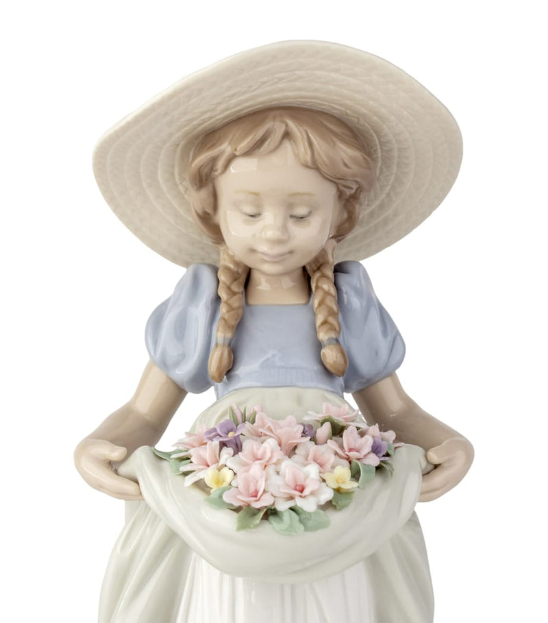 Lladró Bountiful Blossoms porcelain figurine, imported from the UK