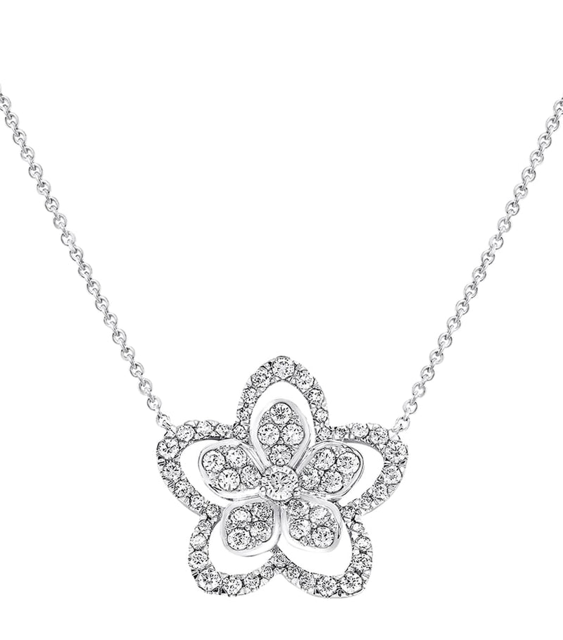 Graff Wild Flower white gold diamond necklace, imported from the UK