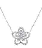 Graff Wild Flower white gold diamond necklace, imported from the UK