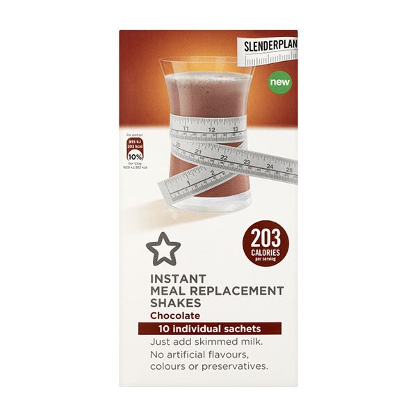 Superdrug Slenderplan Meal Replacement Shake Chocolate x10 GOODS Superdrug   