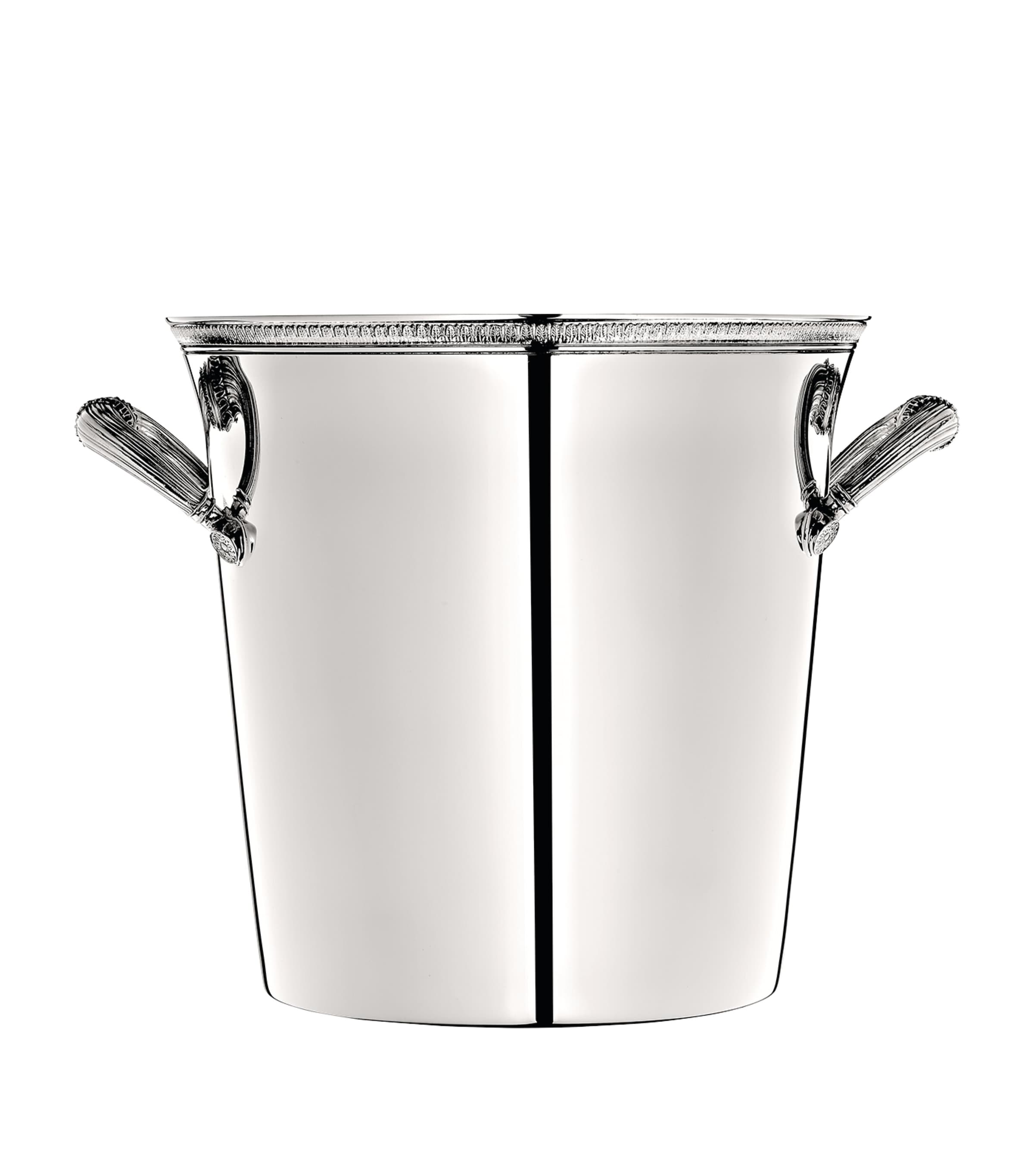 Christofle silver-plated Malmaison two-bottle champagne cooler - British product