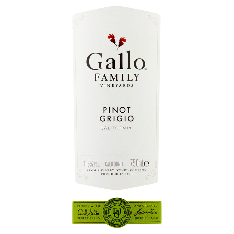 Gallo Family Vineyards Pinot Grigio white wine 750ml (American import)