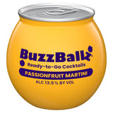 BuzzBallz Passionfruit Martini cocktail 200ml, imported from the UK