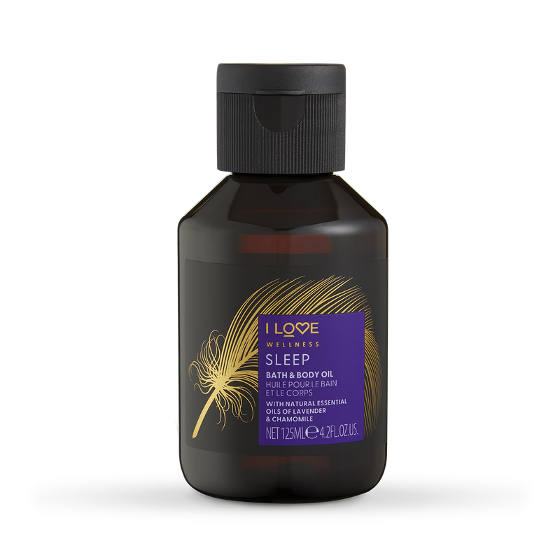 I Love Wellness Bath & Body Oil Sleep Lavender Chamomile 125ml, imported from the UK