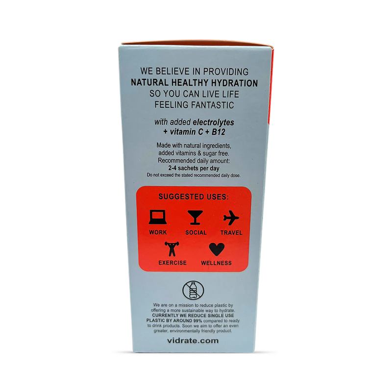 Vidrate hydration sachets strawberry lime 12 sachets (British brand)