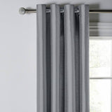 Habitat faux silk eyelet curtains dove grey 117x137cm, UK version