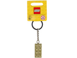 LEGO Gold Brick Keyring 2x4 Design with Metal Chain, UK version