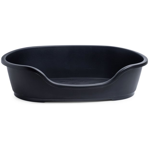 Petface black plastic dog bed small - British product