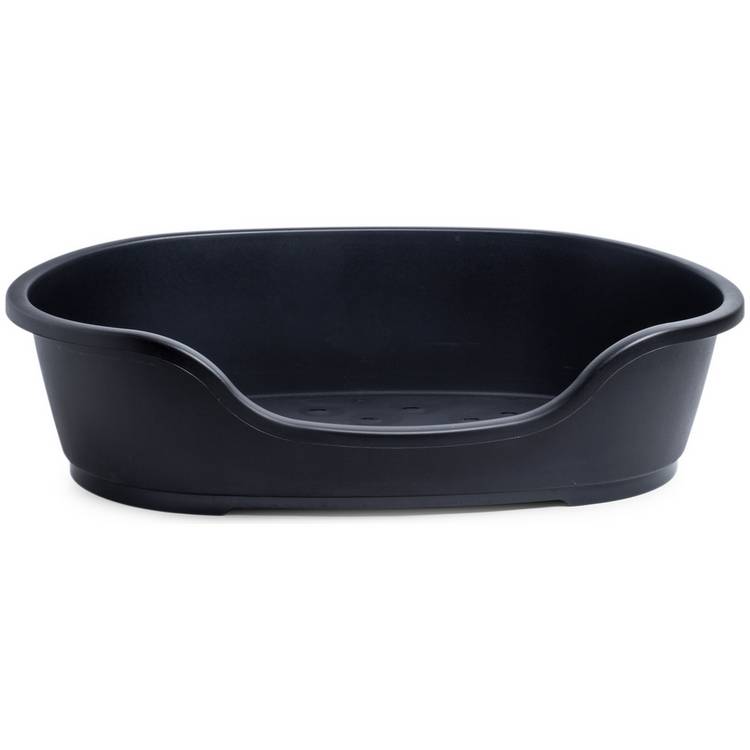 Petface black plastic dog bed small - British product